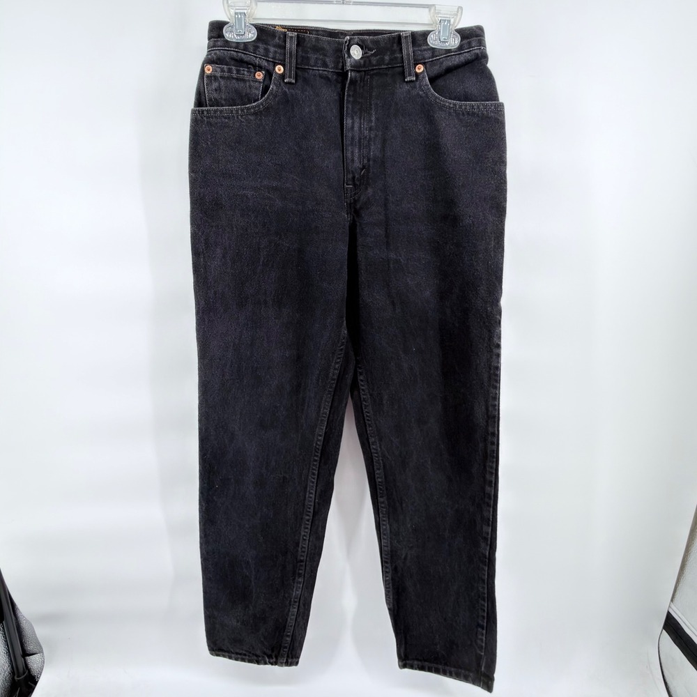 Vintage Levis 550 Black Jeans Womens 6 M High Rise Relaxed Tapered Mom Y2K